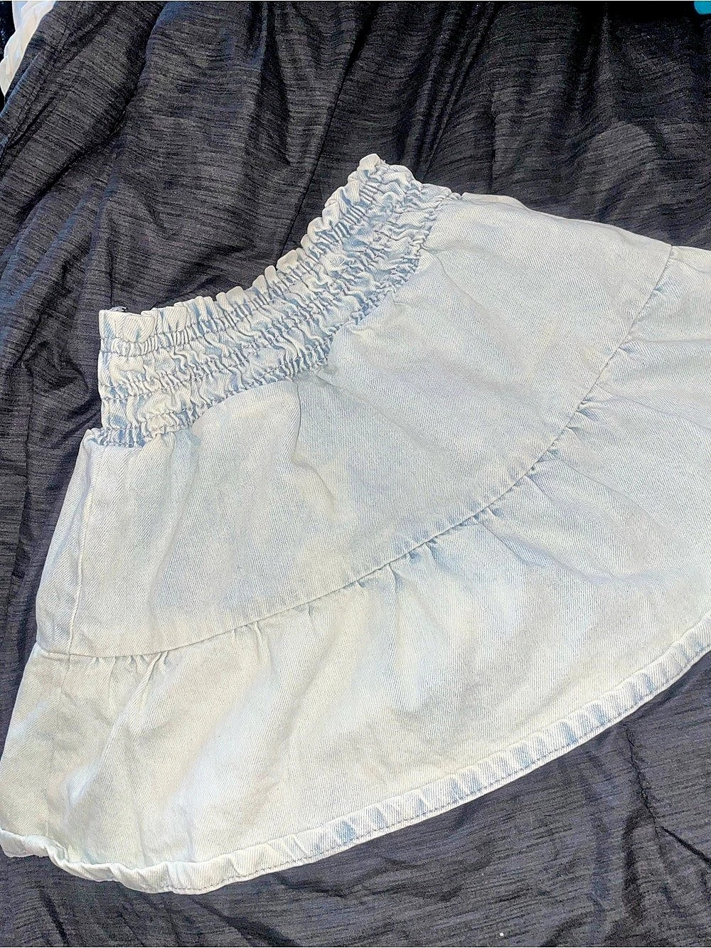 ALTAR'D STATE Mini Skirt in light blue and White great condition size XS